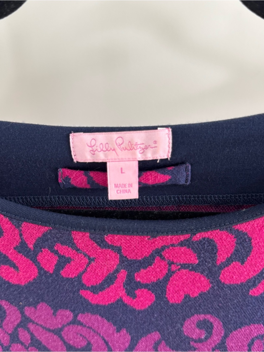 Lilly Pulitzer Jonah Mini Sweater Dress Hot Pink and Purple. Size Large - Picture 4 of 9